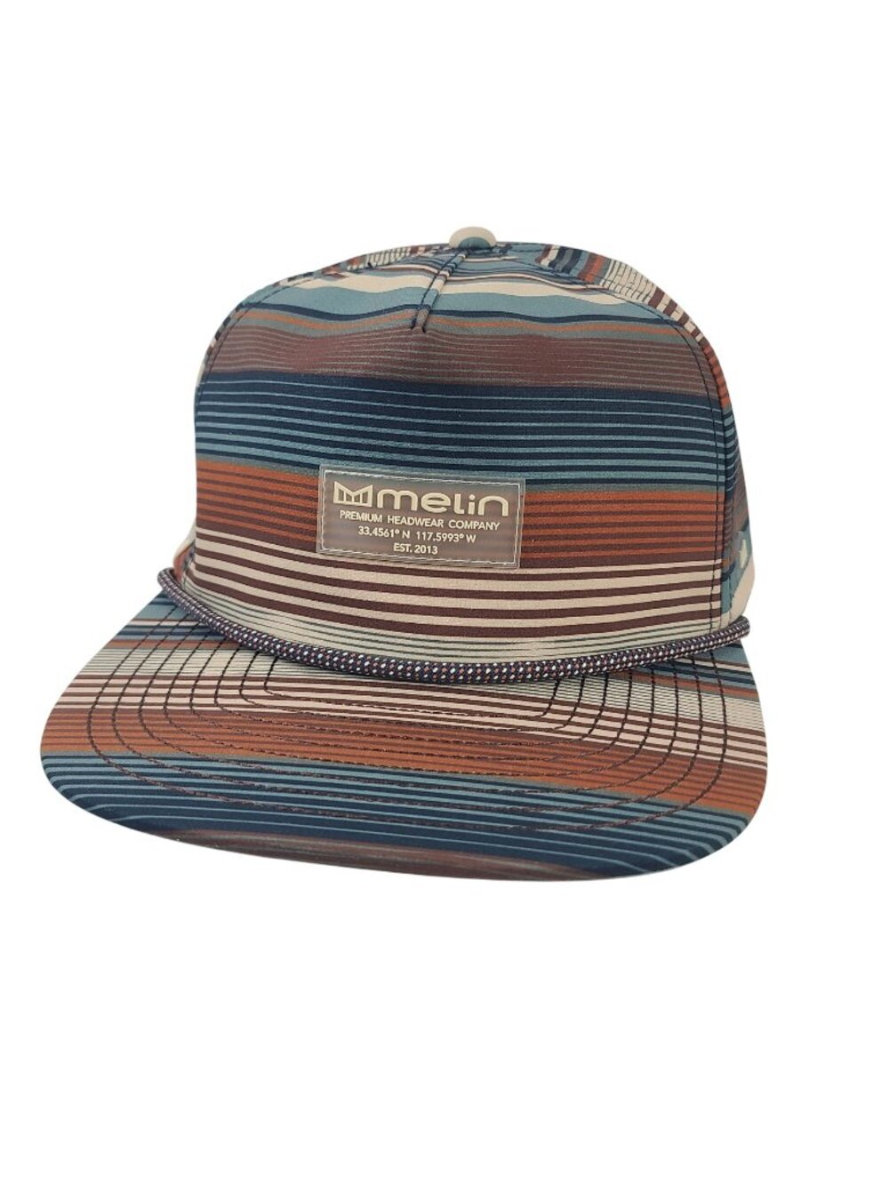 NEW Melin Hydro Coronado Brick Baja Performance Snapback Hat Stripes Sz CL